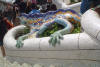 Gaudi's mosaic dragon fountain in Park Guell Barcelona