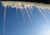icicles at bedroom window